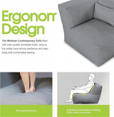 Dineli Modern Arm-Rest Chair Coner Chair Outdoor Furniture Comfy Patio Couch Sofa Outdoor Bean Bag Chair Creating a - Photo 3