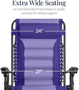 Best Choice Products Oversized Padded Zero Gravity Chair, Folding Outdoor Patio Recliner - Photo 3