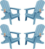 YEFU Adirondack Chair, Foldable Oversized Plastic Adirondack Chair Set of 4 with Cup Holder - Photo 1