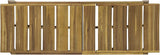 Great Deal Furniture Lillian Outdoor Wood and Iron Chaise Lounge, Teak and Yellow, (309813) - Photo 7