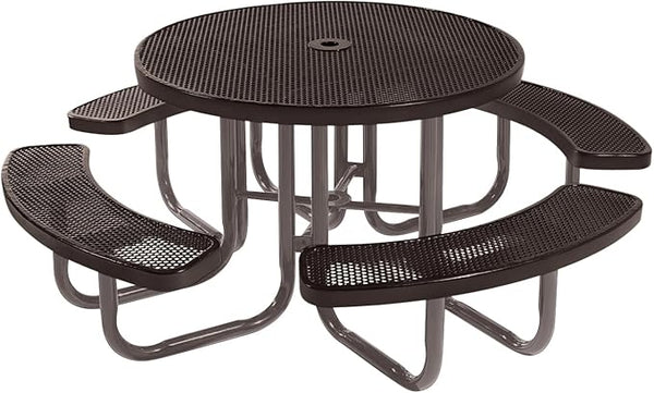 COATEDOUTDOORFURNITURE Heavy-Duty Portable Outdoor Picnic Table with Umbrella Hole - Photo 1