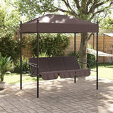 Garden Swing Bench for Patio, 3-Seater Outdoor Porch Swing with Adjustable Canopy, Convertible Bed - Photo 3