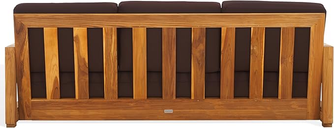 SAFAVIEH Couture Montford 3-Seat Bench Replacement Cover Only – Outdoor White Removable Slipcover Upholstery - Photo 5