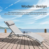 Domi Lounge Chair Set of 2, Aluminum Lounge Chairs for Outside with 5 Adjustable Positions - Photo 8