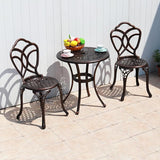 Outdoor Dining Chair Cast Aluminum Patio Chairs Set of 2 All-Weather Patio Dining Chair with Adjustable Feet for - Photo 2