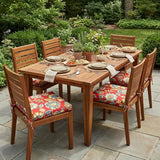BrylaneHome Chair Cushion with Ties - 18.75" L x 18" W - Patio & Outdoor - Water - Photo 4