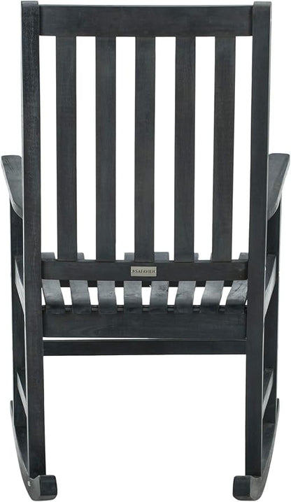 SAFAVIEH PAT6707K Outdoor Collection Barstow Dark Slate Gray Rocking Chair