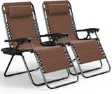 Nestl Zero Gravity Chairs Set of 2, Patio Lounge Chair Outdoor with Pillows & Cup Holder Trays - Photo 1