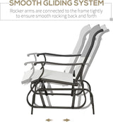 Outsunny Outdoor Glider Chair, Gliders for Outside Patio with Steel Frame and Mesh Fabric for Backyard, Garden - Photo 4