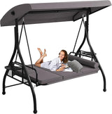 MAGIC UNION 3-Seat Outdoor Patio Swings with Adjustable Cover - Photo 1