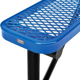 Global Industrial 4'L Heavy Duty Expanded Metal Mesh Flat Bench with Steel Frame, Portable Outdoor Bench - Photo 5