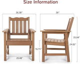 Stoog HIPS Outdoor Patio Dining Set, 4-Piece All-Weather Garden Bench, Chairs and Table Set - Photo 4