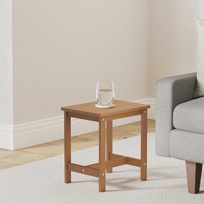 LUE BONA Outdoor Side Table, HDPS Small Outdoor Table, Adirondack Side Table, Outside End Table for Patio, Porch, Deck - Photo 2