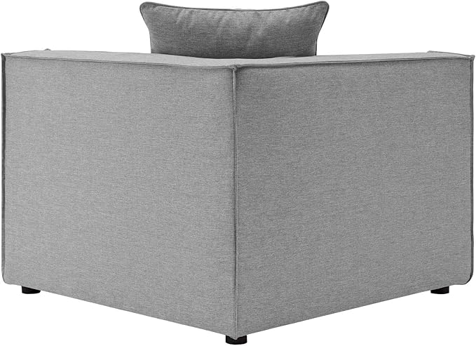 Modway EEI-4385-GRY Saybrook Patio Upholstered 6-Piece Sectional Sofa in Gray - Photo 6