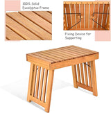 Tangkula 3 Pcs Folding Patio Solid Eucalyptus Wood Lounge Chair Set, Outdoor Lounger Chair w/Foldable Side Table - Photo 9