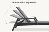 PURPLE LEAF Outdoor Chaise Lounge 2 Pieces Patio Recliner Sunbathing Tanning Chair for Poolside Balcony with Armrests - Photo 8