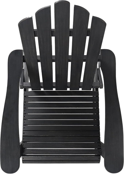 Christopher Knight Home Adirondack Rocking Chair Outdoor Acacia Wood Patio Rocker with Slat Panel Design for Porch Backyard Garden, Dark Grey