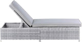 Elle Decor Vallauris Patio Outdoor Furniture Collection, Premium All Weather Wicker, Storage Chaise Lounge, Gray - Photo 6