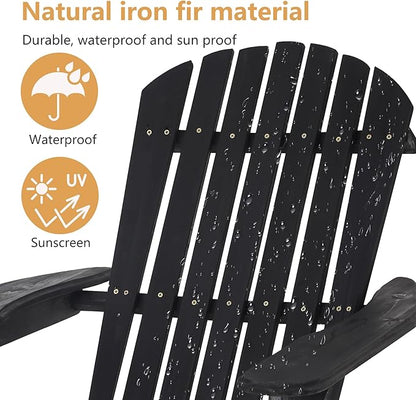 PayLessHere Adirondack Chairs, Weather Resistant Patio Chairs with Pinewood Wooden Textured for Patio Lawn Garden Backyard Deck Pool Beach Fire Pit