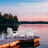 GREENVINES Adirondack-Chairs-with-Ottoman | Set of 2 | Folding | Retractable-Footrest | HDPE Plastic - Photo 5
