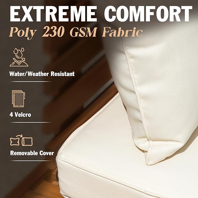 Idzo Lucille Updated 800lbs Capacity Acacia Patio Loveseat - Photo 5