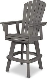 POLYWOOD Nautical Adirondack Swivel Bar Chair - Photo 1