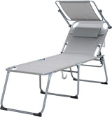 Folding Outdoor Lounge Recliner Chairs, Patio Lawn Chairs with Adjustable Backrest - Photo 7