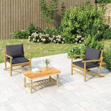 Natural Bamboo Garden Coffee Table Medium Durable Outdoor Furniture with Smooth Surface for Patio Seating - Photo 1