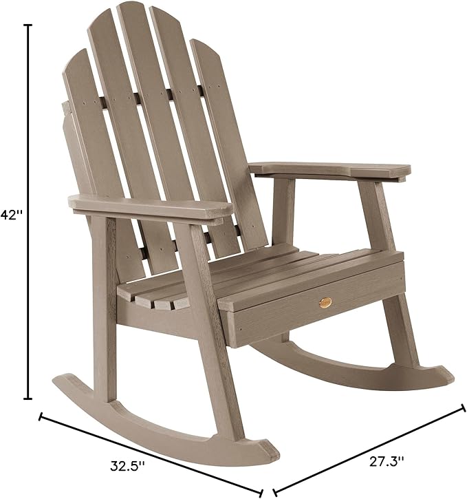 Highwood Classic Westport Garden Rocking Chair, Woodland Brown