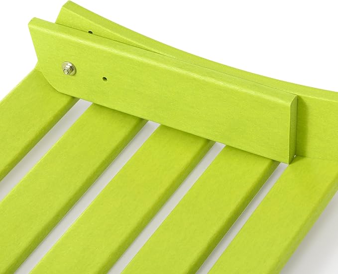WestinTrends Outdoor Patio Adirondack Ottoman Foot Rest, All Weather Poly Lumber Foot Stool for Adirondack Chair, Widely Used for Outside Porch Pool Lawn Backyard, Lime