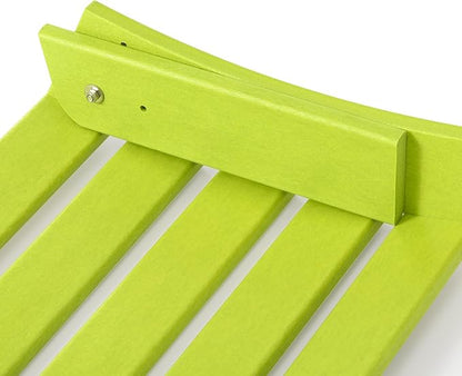WestinTrends Outdoor Patio Adirondack Ottoman Foot Rest, All Weather Poly Lumber Foot Stool for Adirondack Chair, Widely Used for Outside Porch Pool Lawn Backyard, Lime