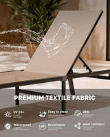Aluminum Chaise Foldable Patio Lounge Chair Outdoor - Photo 7