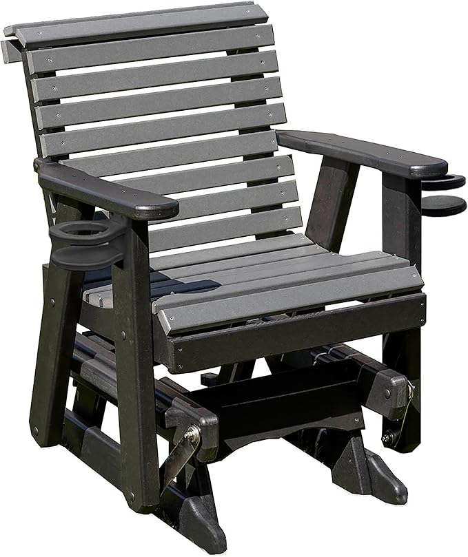 Amish Craftsmanship Made in USA 2FT Heavy Duty Poly Lumber Wood Porch Patio Glider HDPE with No wood fibers Lancaster - Photo 1