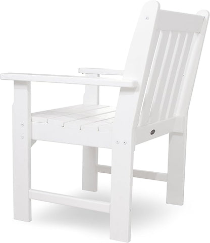 POLYWOOD GNB24WH Vineyard Garden Arm Chair, White