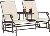 Yaheetech 2-Seat Outdoor Glider with Center Table - Photo 1