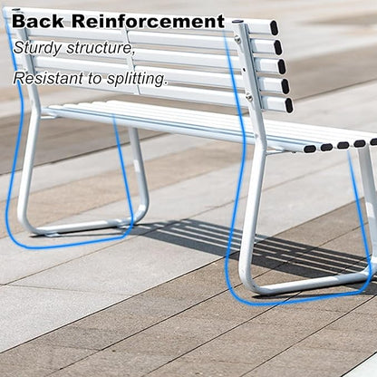 Outdoor Benches Weatherproof, Metal Bench Outdoor, Capable of Carrying 660 lbs, Suitable for Gardens, Parks, lawns, and courtyards(Green)