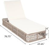 Merax 4-Pieces Outdoor Chaise Lounge Chair Set – Adjustable Woven Rope Sun Lounger with 5-Position Backrest - Photo 2