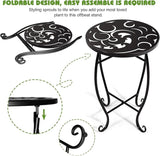 2 Pack 15 Inch Tall Plant Stands Outdoor Indoor, Metal Side Tables for Patio - Photo 3