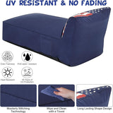 Outdoor Chaise Lounge Chair, Sunbed UV Resistant American Flag Sofa Couch Patio Waterproof Outside Sunlounge Reclining - Photo 5