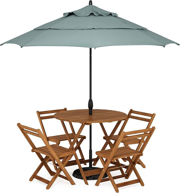 Furinno FG19018F Tioman Outdoor Hardwood Nation Round Dining Table, Natural - Photo 1