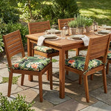 BrylaneHome Chair Cushion with Ties - 18.75" L x 18" W - Patio & Outdoor - Water - Photo 5