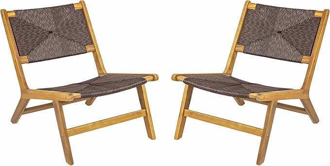 Christopher Knight Home Oner Lounge Chair Outdoor Set of 2, Sturdy Acacia Wood Armless Chair - Photo 5