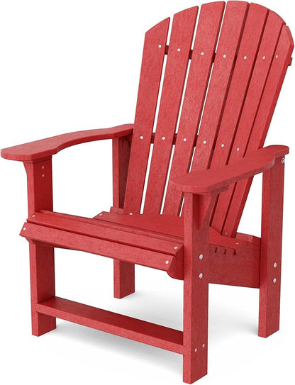 Wildridge Heritage Upright Adirondack Chair, Cardinal Red - Outdoor All-Weather Poly Furniture for Patio, Deck, Yard