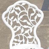 KAILI Rose Garden Cast Aluminum Bistro Chairs, Decorative Outdoor Patio Seating, Set of 2 - Photo 5