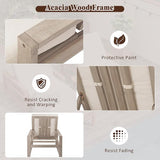 Merax 73x30in Acacia Wood Chaise Lounge Chair Recliner - Photo 5