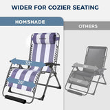 HOMSHADE XXL Zero Gravity Chair with Cushion, 33In Oversized Zero Gravity Lounge Chair - Photo 3