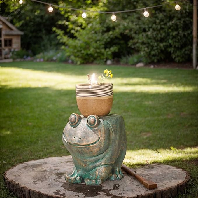 Garden Stool, Plant Stool or Frog Table for Garden, Front Porch, Patio, Outside, Indoor, Lightweight Concrete - Photo 9