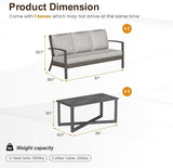 Green4ever Outdoor Furniture, 2 Pieces Patio Furniture Set with Coffee Table, Wicker Outdoor Couch with Cushions - Photo 7