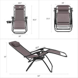 Devoko Patio Zero Gravity Chair Outdoor Folding Adjustable Reclining Chairs Pool Side Using Lawn Lounge Chair with - Photo 2