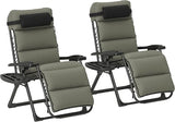 Outsunny Zero Gravity Chairs Set of 2, Reclining Folding Zero Gravity Lounge Chair - Photo 1